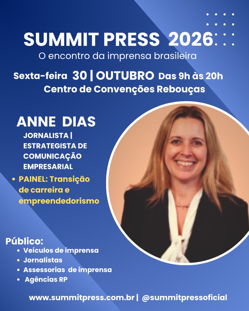 Cartaz de Anne Dias no Summit Press 2026