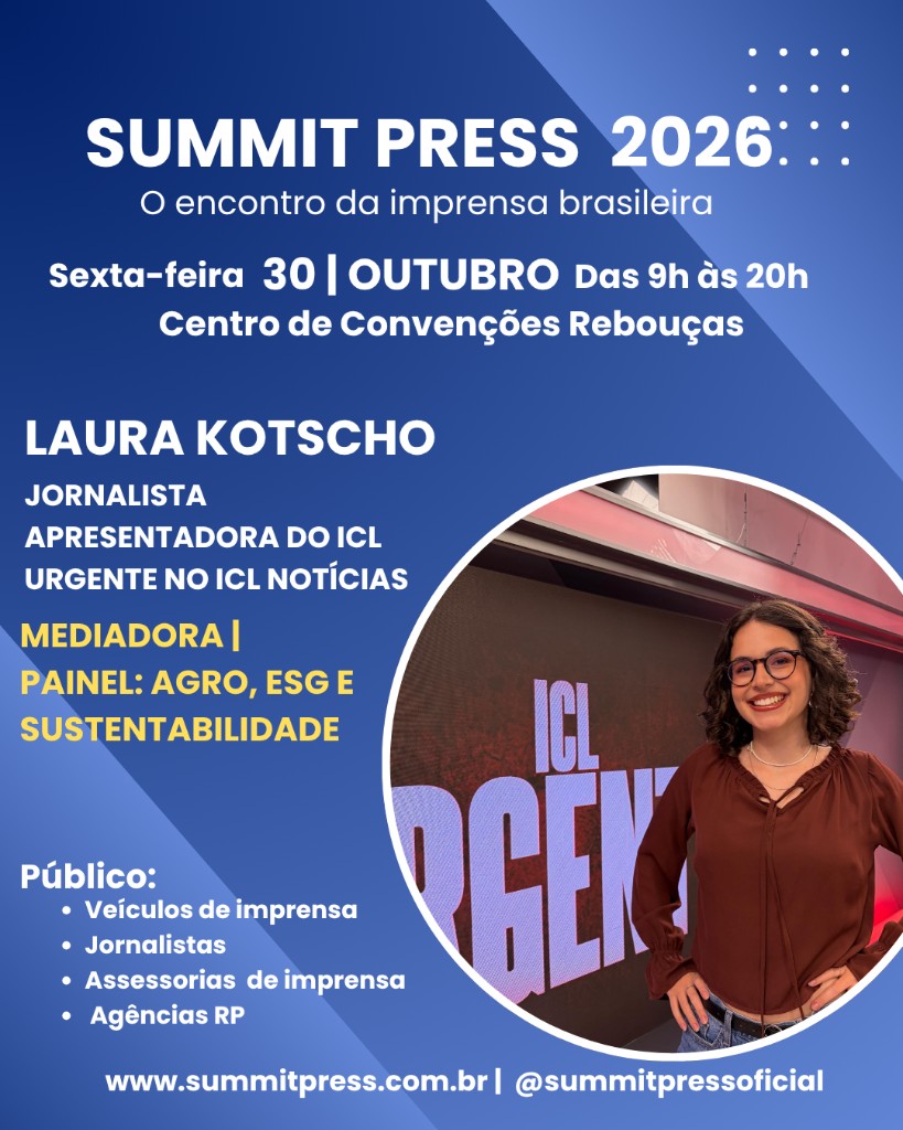 Cartaz de Laura Kotscho no Summit Press 2026